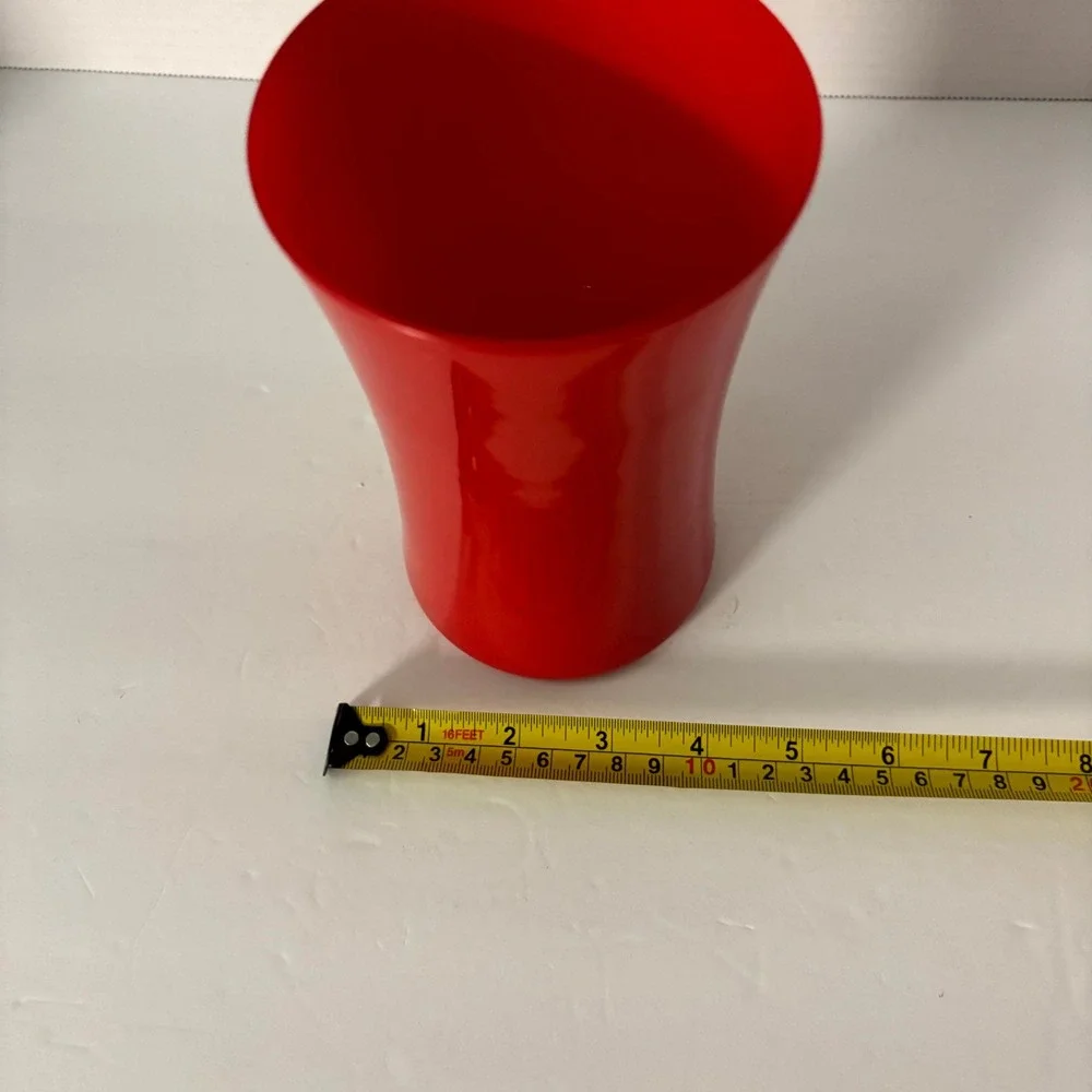 Red Art Glass Vase 8
